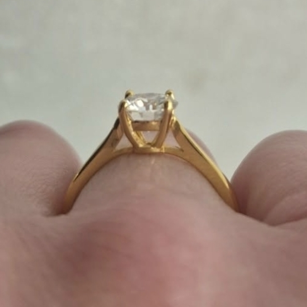 Gra 1 Ct* Vvs1 Round Cut Moissanite Ring Size 6 Us - image 6